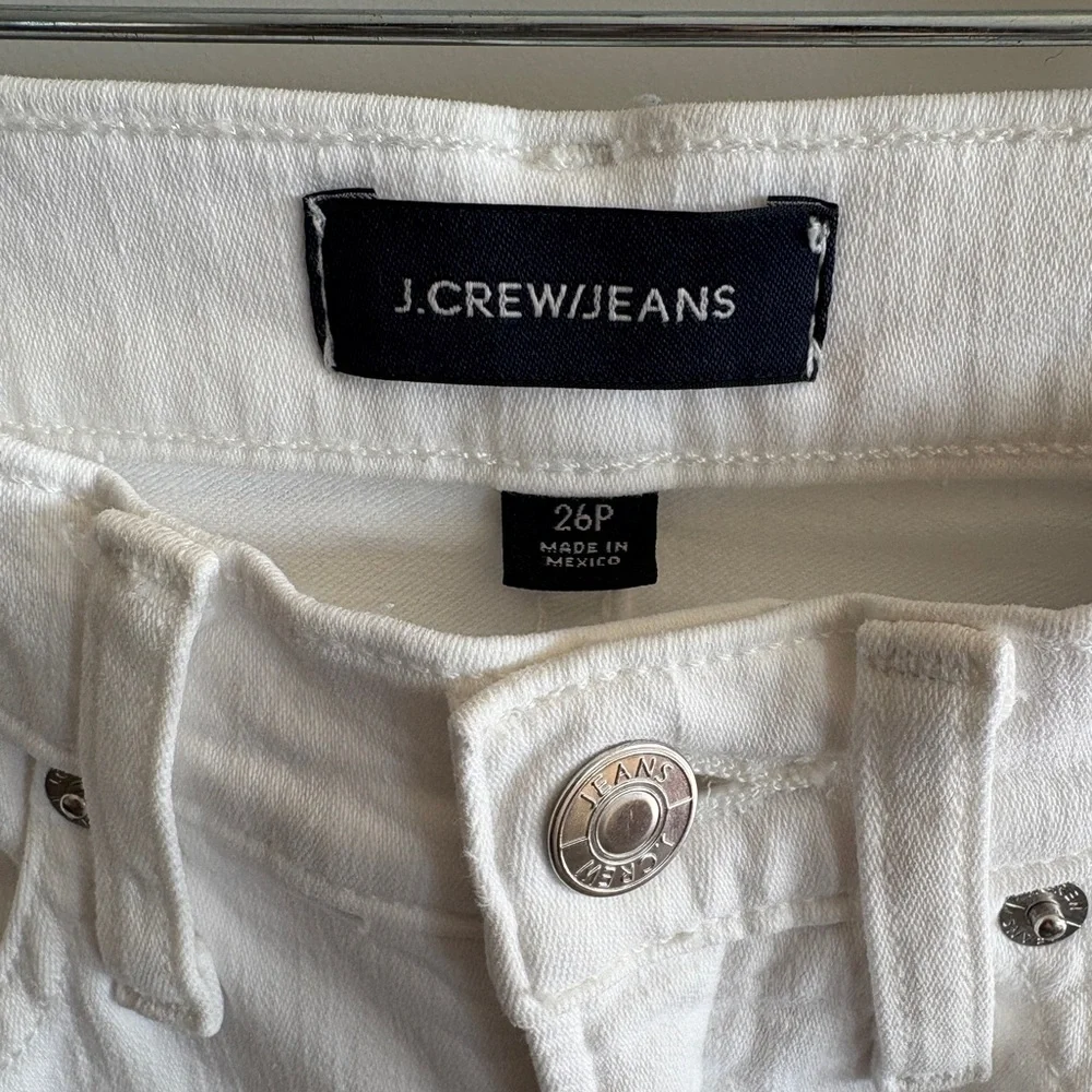 J. Crew Women's White Jeans (9” Toothpick High-Rise)